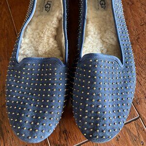 UGG Studded Flats. Size 8.5. Blue